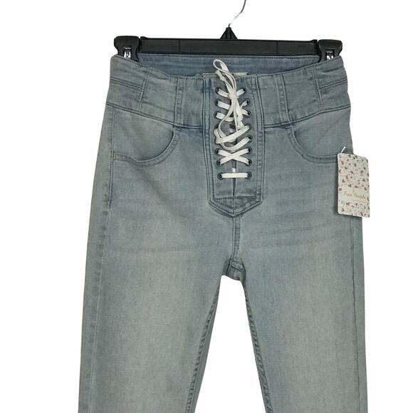 Free People Lovers Knot High Waist Skinny Jeans - Picture 3 of 9